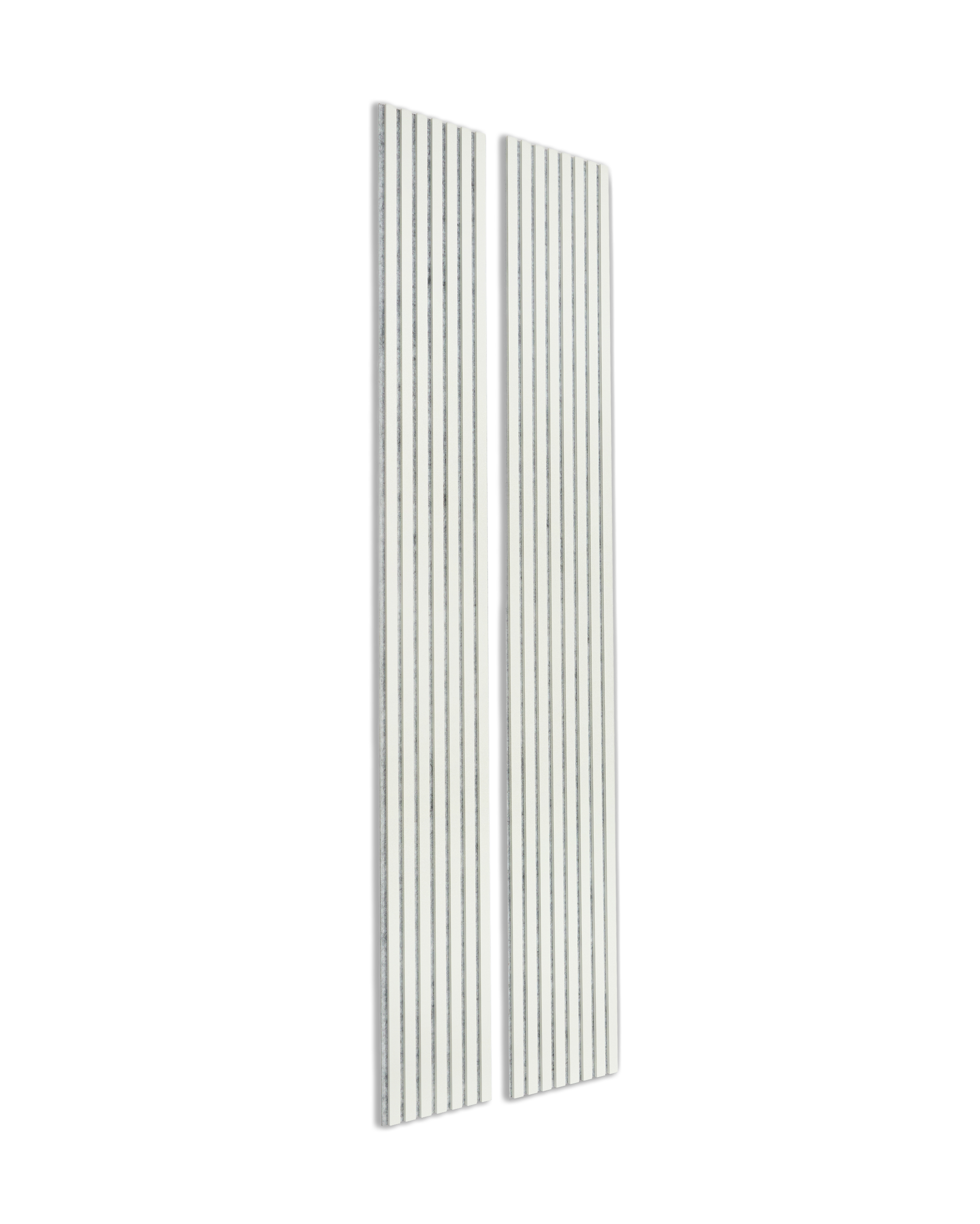 Akupanel | Acoustic Panel / Colored, Snow, Grey Felt, 240 x 60 cm